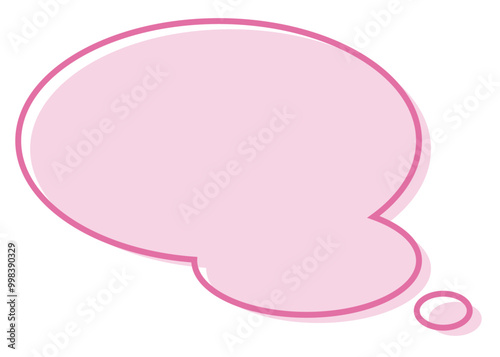 ぼんやり　ふきだし　ピンク　