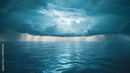 Wallpaper Mural Cloudy storm in the sea before rain. Tornadoes above the sea. Monsoon season. Storm in the sea.Wonder of natural disaster. Torontodigital.ca