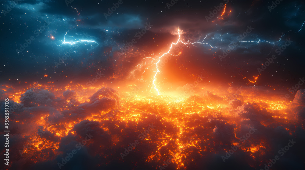 Cloudy storm in the sea before rain. Tornadoes above the sea. Monsoon season. Storm in the sea.Wonder of natural disaster. Cloudy storm in the sea before rain. Tornadoes above the sea. Monsoon season. Storm in the sea.Wonder of natural disaster.