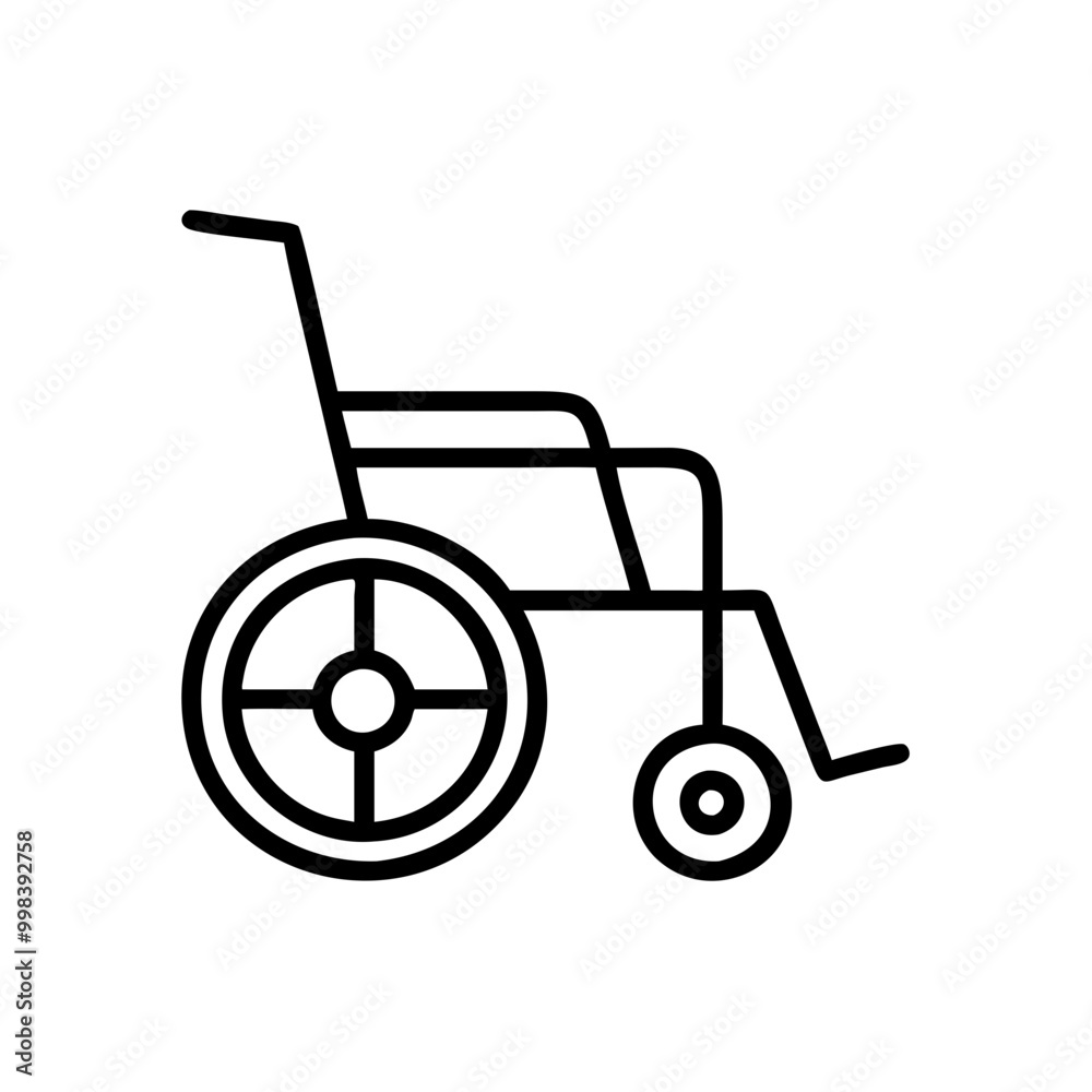 wheelchair Silhouette Icon - Transparent Background Clip art and vector