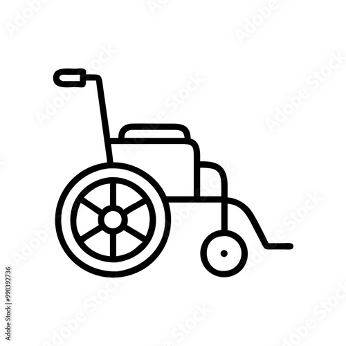 wheelchair Silhouette Icon - Transparent Background Clip art and vector