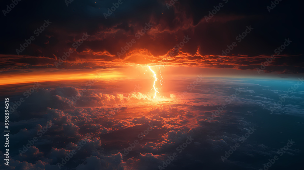 Cloudy storm in the sea before rain. Tornadoes above the sea. Monsoon season. Storm in the sea.Wonder of natural disaster. Cloudy storm in the sea before rain. Tornadoes above the sea. Monsoon season. Storm in the sea.Wonder of natural disaster.