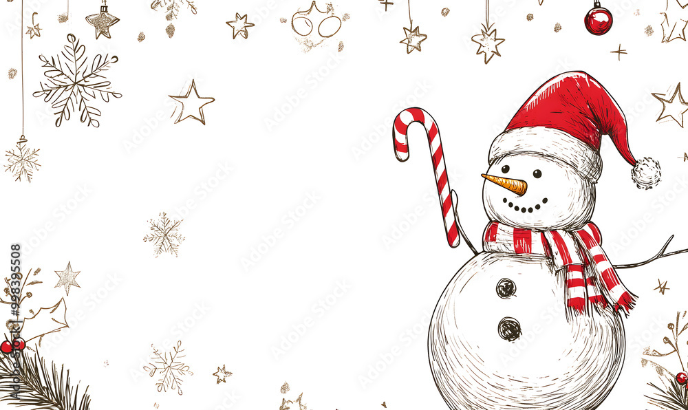 Christmas and New Year accessories on white background Christmas and New Year accessories on white background