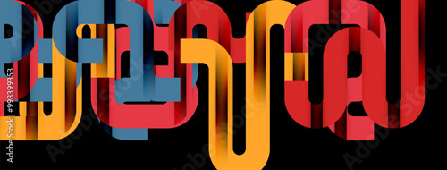 Lines, abstract letter style design background. Geometric vector Illustration For Wallpaper, Banner, Background, Card, Book Illustration, landing page