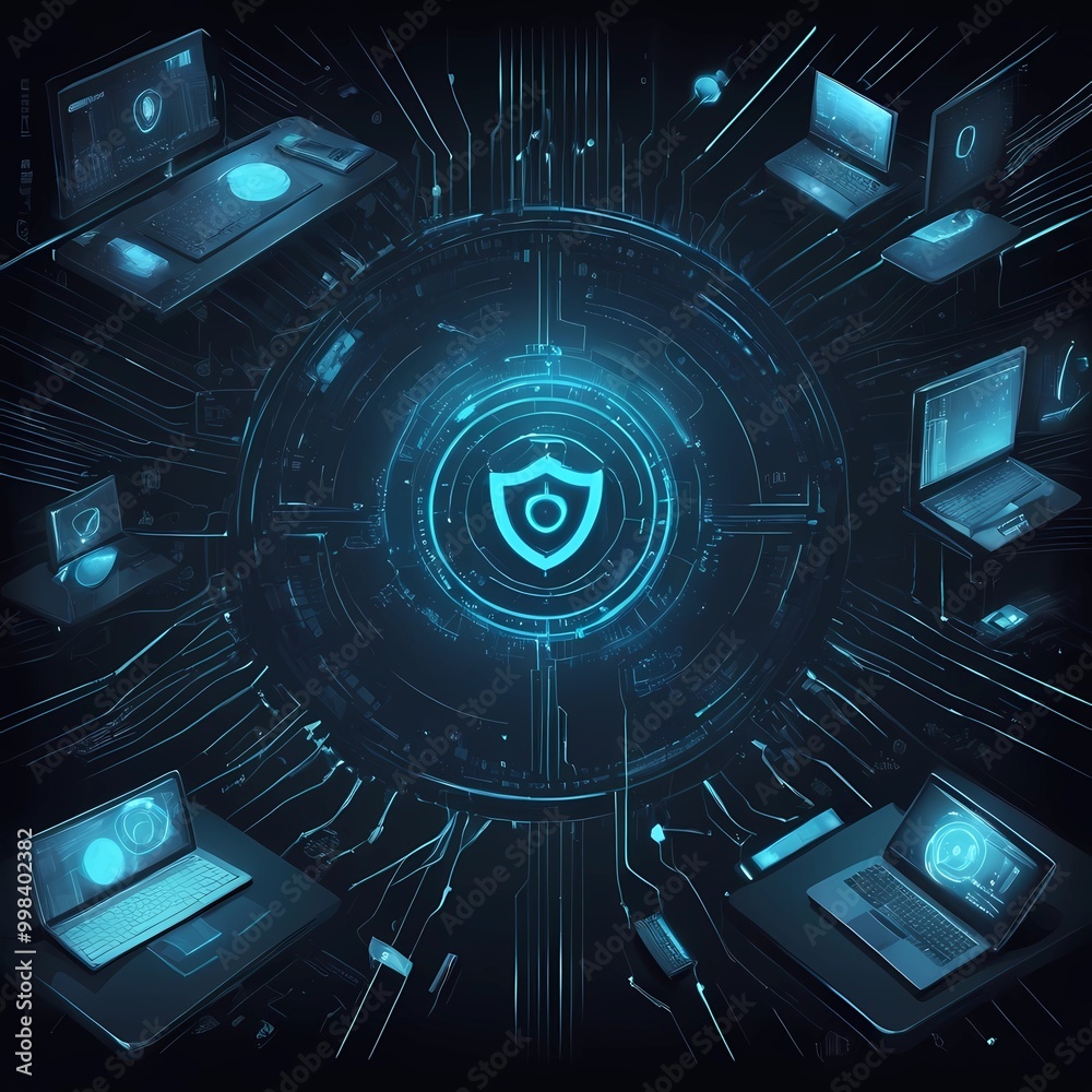 Cybersecurity background vector Cybersecurity background vector