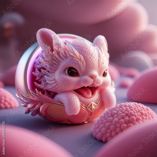 mouse on a pink background