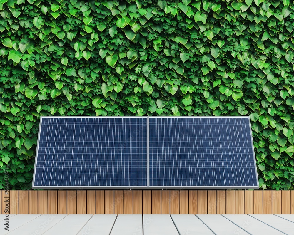 Urban green wall powered by solar energy and connected to a smart ...