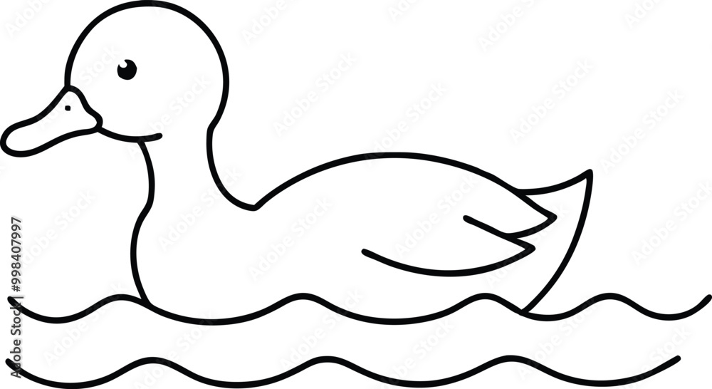Vector Illustration of a Serene Duck Swimming in Tranquil Waters
Vector Illustration of a Serene Duck Swimming in Tranquil Waters
