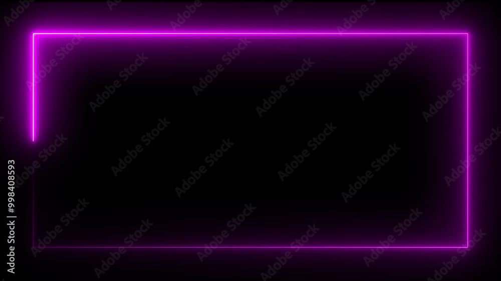 Square rectangle picture frame two tone neon color motion graphic on isolated black background ,4k motion video. pink light moving for overly element . Square rectangle picture frame two tone neon color motion graphic on isolated black background ,4k motion video. pink light moving for overly element .