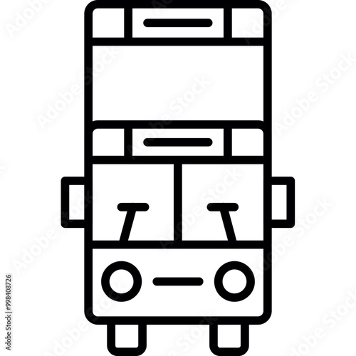 Double-Decker Bus Icon