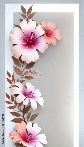 Wallpaper Mural digital painting floral wallpaper background Torontodigital.ca