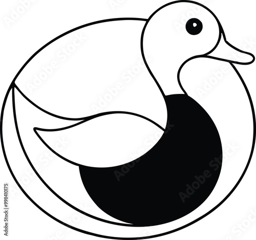 black Duck on white