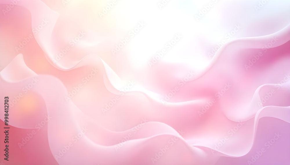  Soft pink and white wavy pattern creates a calm and gentle visual effect, evoking tranquility and serenity.
