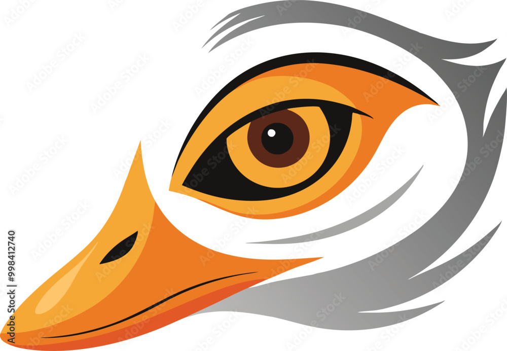 Obraz premium Fascinating Duck Eye Vector Illustration for Kids Artistic Adventures