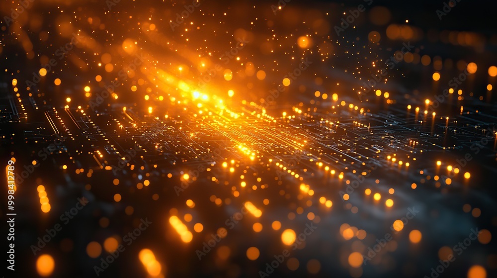 A minimalist abstract technology background in yellow tones, ideal for tech themes. A minimalist abstract technology background in yellow tones, ideal for tech themes.