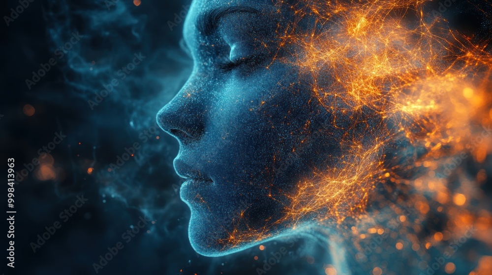 Digital Portrait of a Woman in a Mystical Light Digital Portrait of a Woman in a Mystical Light