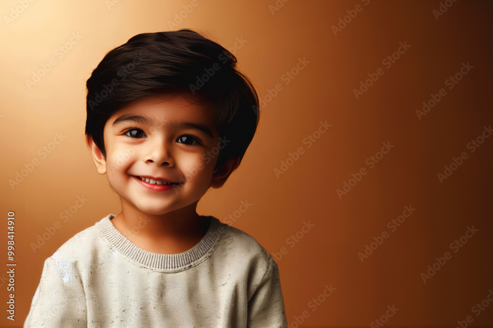Cute happy indian little boy smiling on studio background. Cute happy indian little boy smiling on studio background.