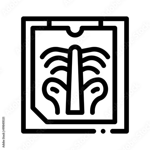 x ray machine line icon