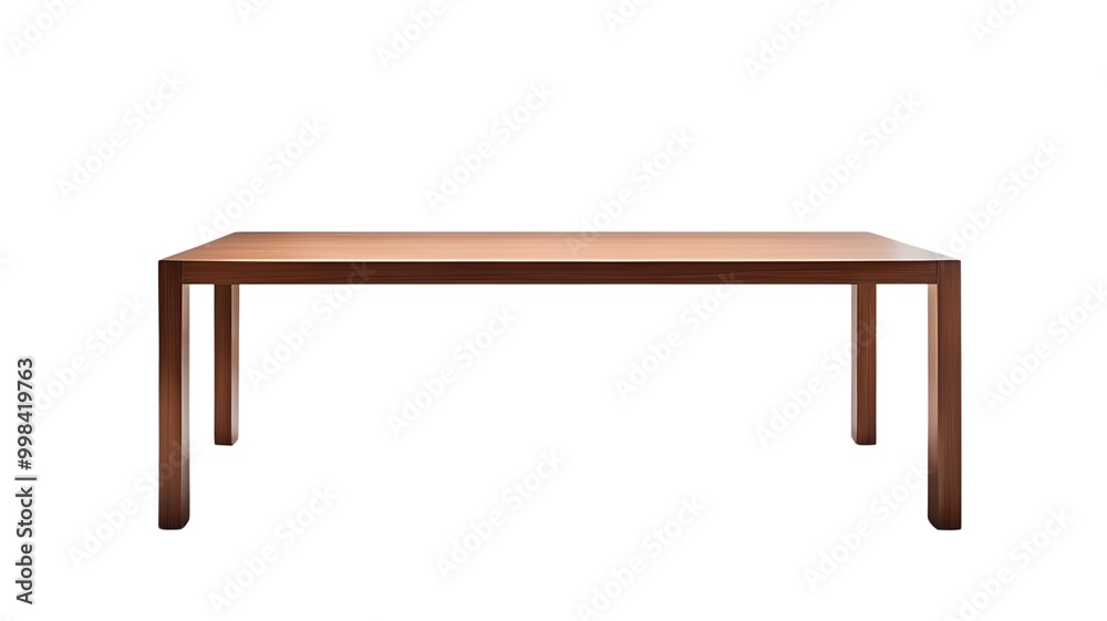 wooden table isolated on white