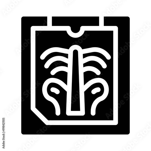 x ray machine glyph icon
