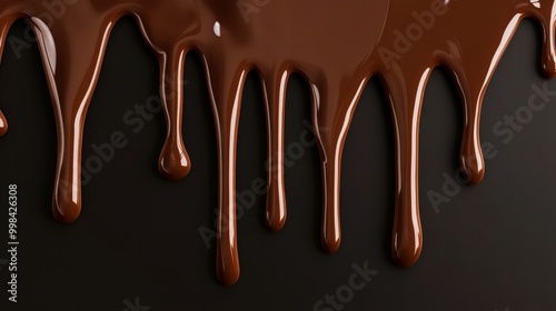 Background of chocolate spread and dripping