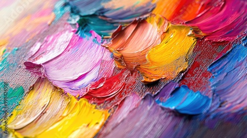 Abstract Close-Up of Paint Texture