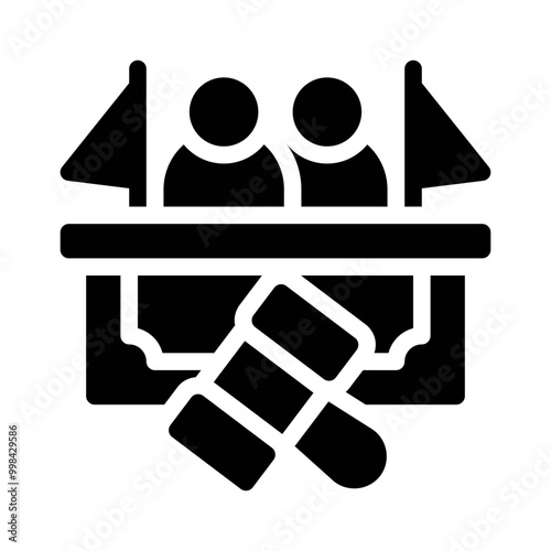 courtroom glyph icon