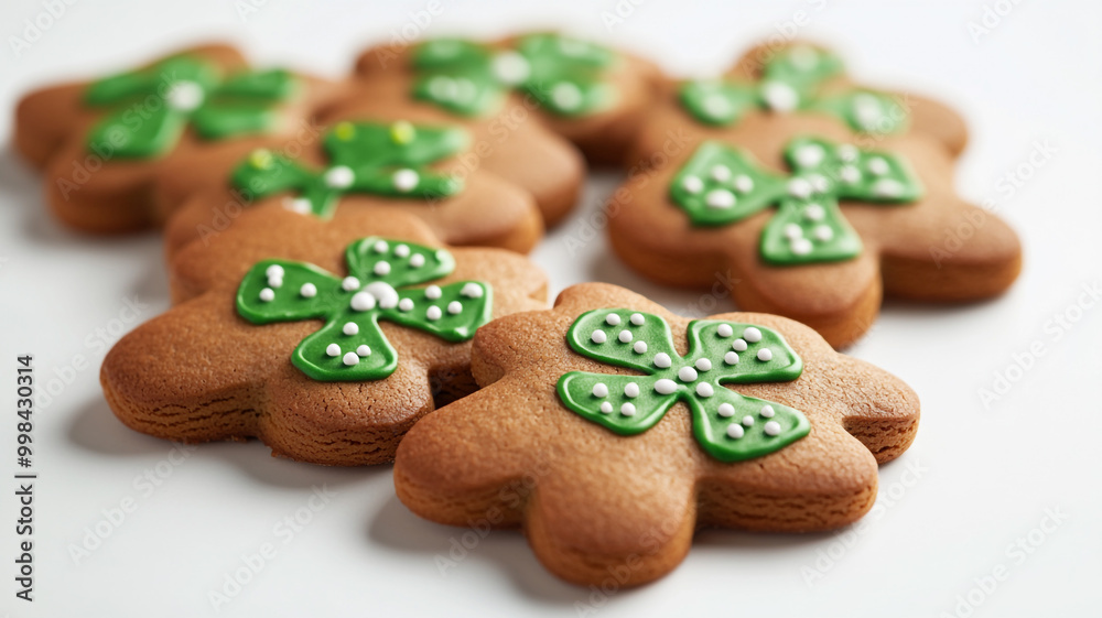 Celebrate National Cookie Day with delightful shamrock-shaped cookies decorated with icing