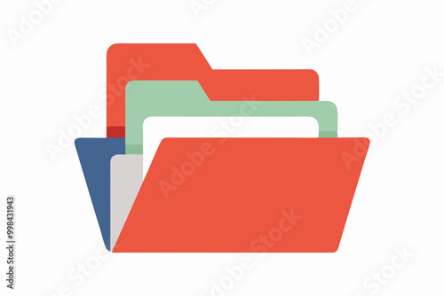folders with pockets vector icon on white background