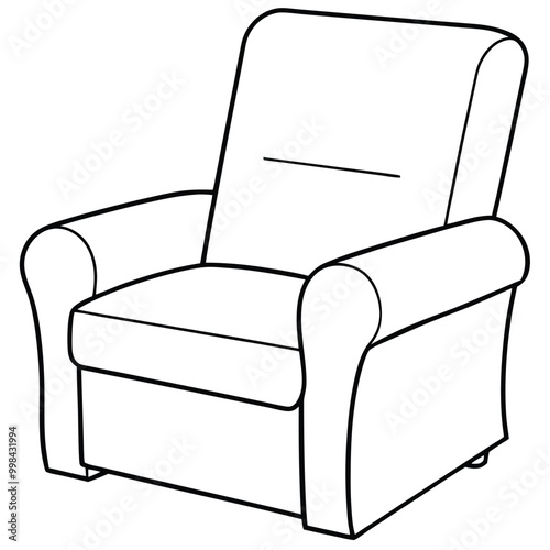 armchair isolated on white background