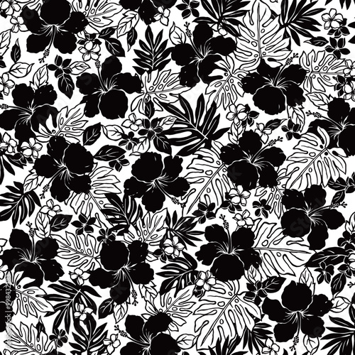 Beautiful hibiscus pattern perfect for textiles,