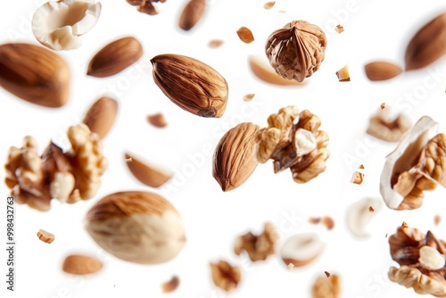 Wallpaper Mural Flying_nuts_on_white_background MONA Torontodigital.ca