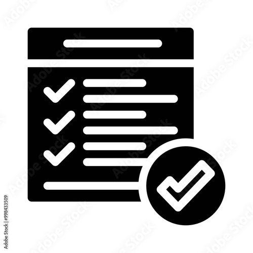 checklist glyph icon