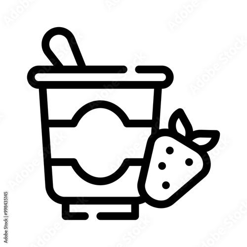 yogurt line icon