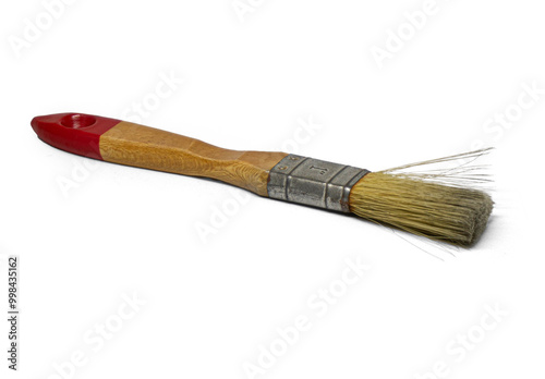 old small paint brush white background