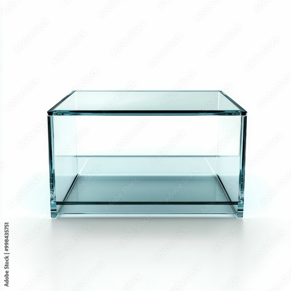 Glass Display Box Isolated on White Background Glass Display Box Isolated on White Background