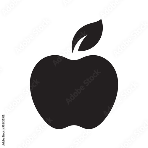 Apple icon silhouette vector art illustration  photo