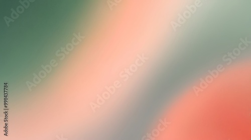 Elegant Forest Green and Soft Coral Gradient Background for Modern and Minimalist Designs