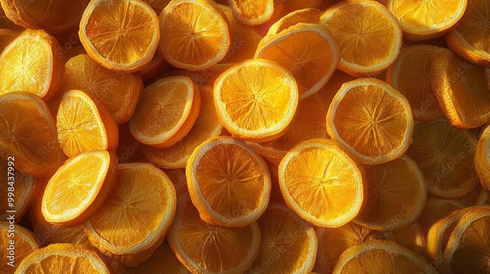 Stunning Top View of a Massive Orange Slices Arrangement, Realistic Texture and Brightly Lit for a Vibrant Visual Impact Stunning Top View of a Massive Orange Slices Arrangement, Realistic Texture and Brightly Lit for a Vibrant Visual Impact