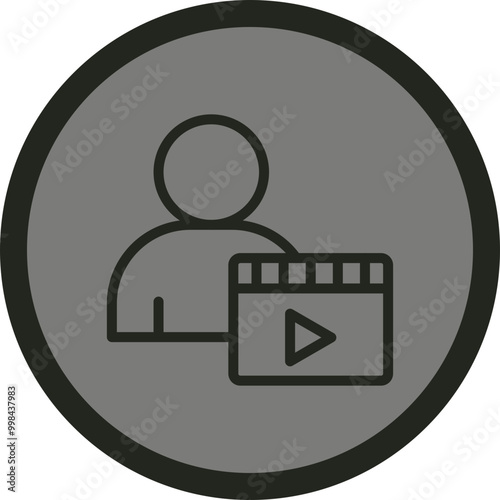 Actor Vector Icon Design