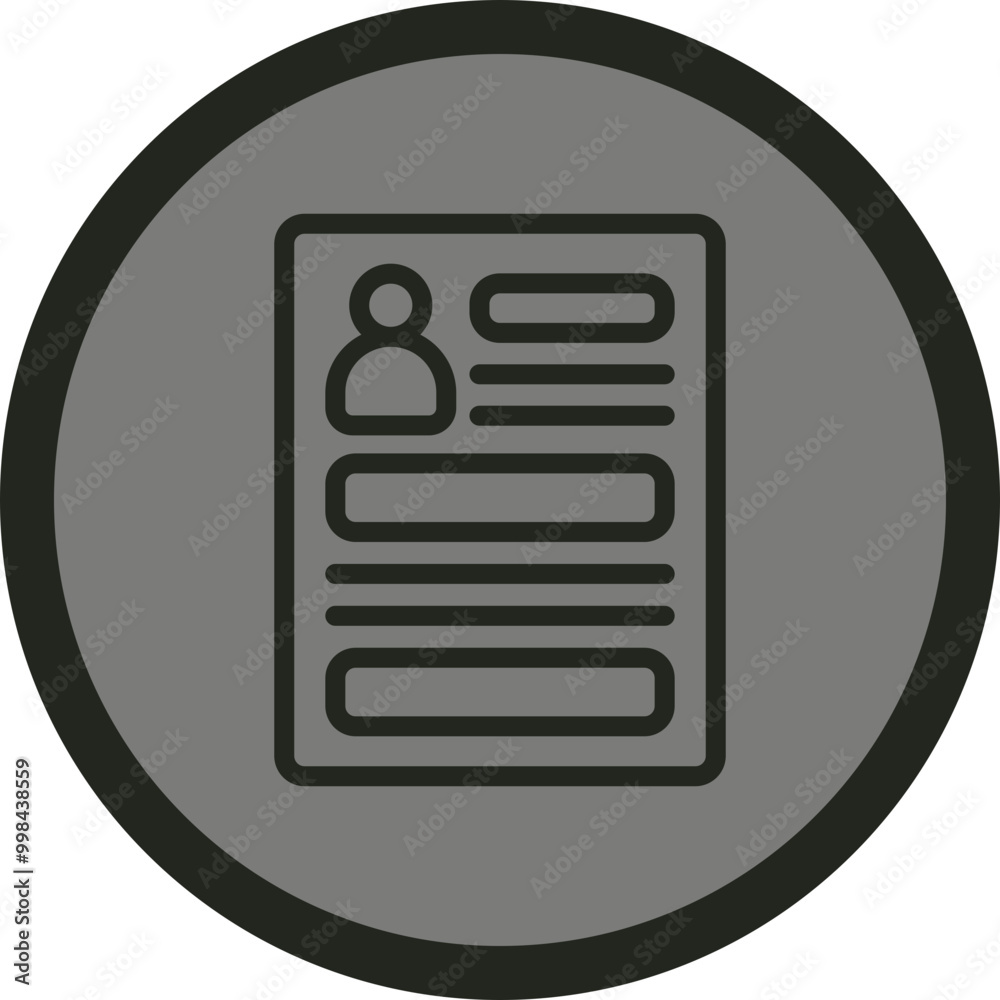 Cv Vector Icon Design Cv Vector Icon Design