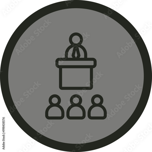 Conference Vector Icon Design