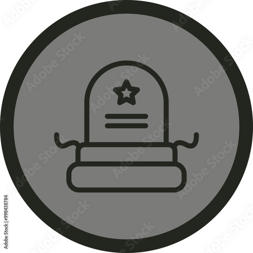 Grave Vector Icon Design