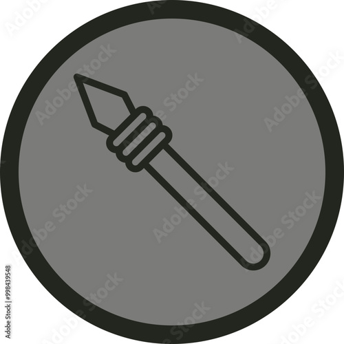 Javelin Spear Vector Icon Design
