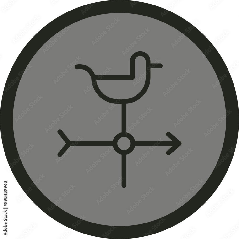 Weather Vane Vector Icon Design