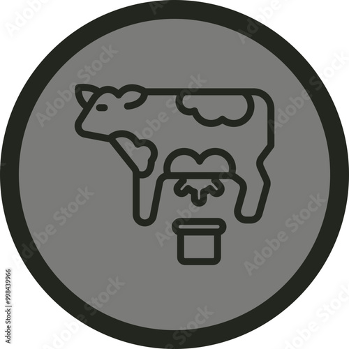 Milking Vector Icon Design