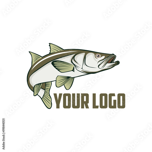 vector logo snook fishing