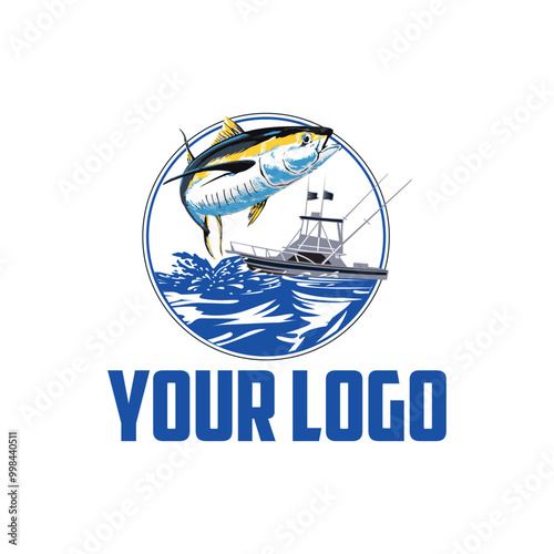 vector logo tuna fishing