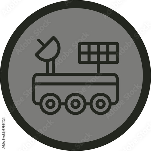 Space Car Vector Icon Design