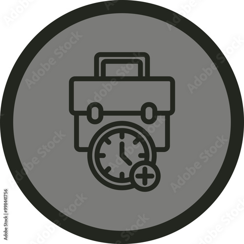 Overtime Vector Icon Design